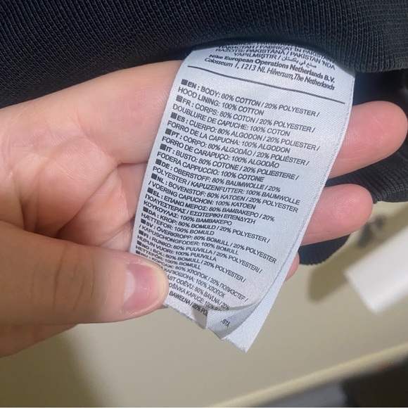 Women’s Faded Black Nike Hoodie with Homemade Floral  Embroidery Details Size S - Picture 11 of 16